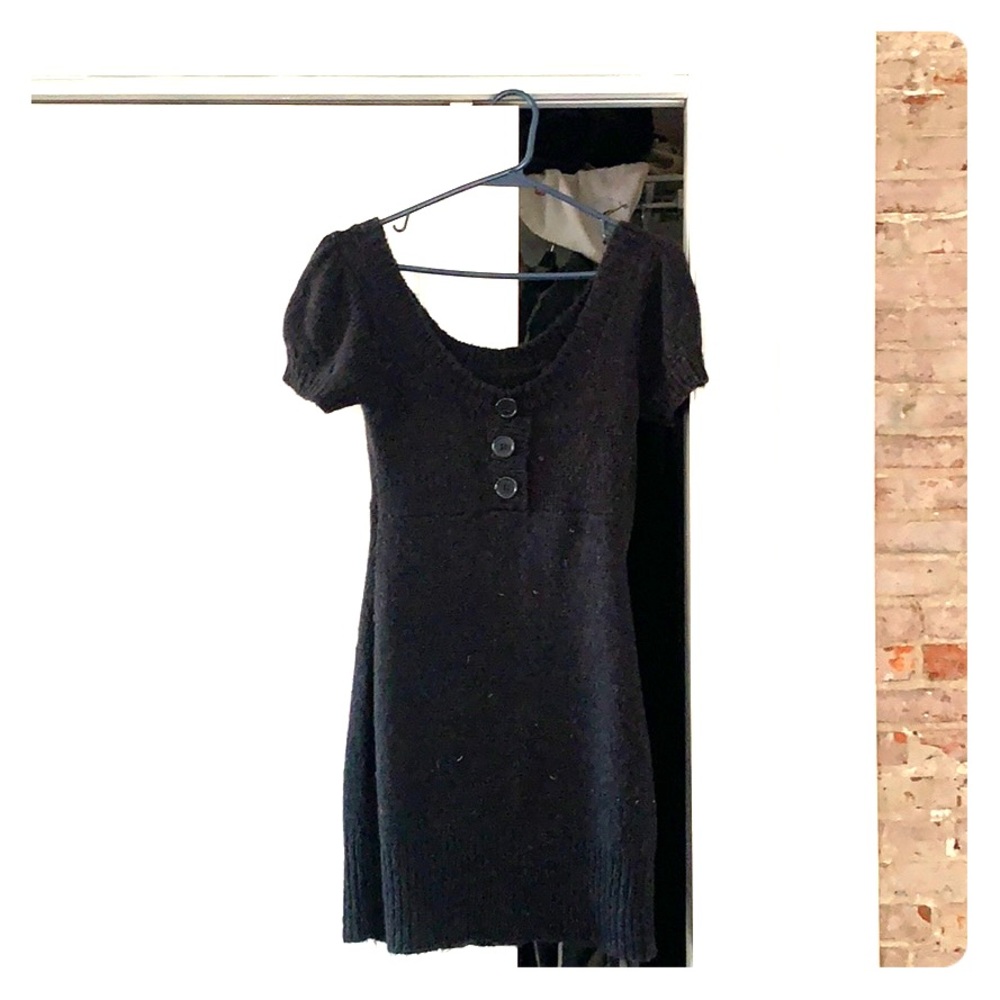 Black sweater dress